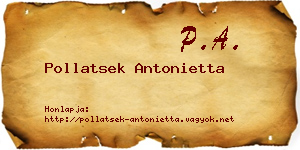 Pollatsek Antonietta névjegykártya
